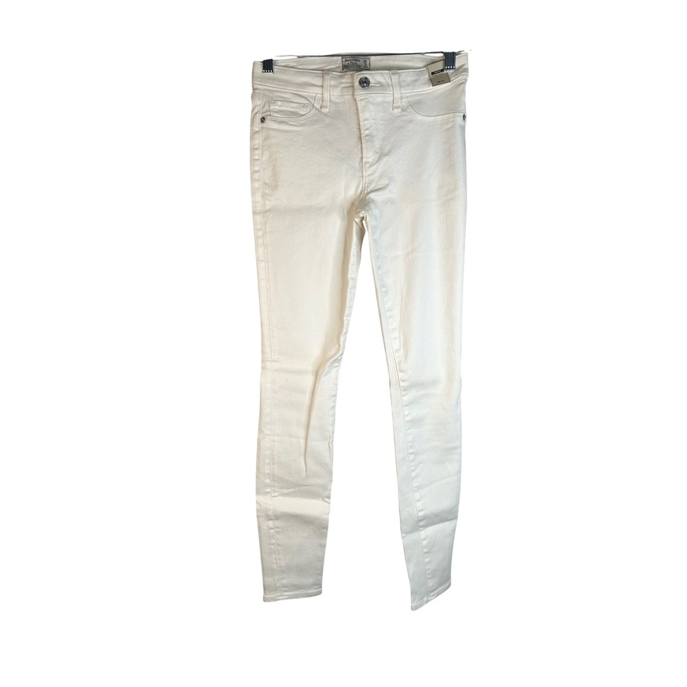 Abercrombie & Fitch Women's White Harper Super Skinny Jeans Size 25 New!